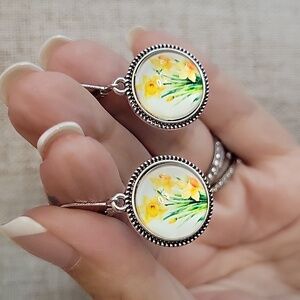 Daffodil Welsh Floral Earrings